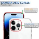 iPhone 14 Pro Max Clear Case | Soft Flexible Slim-Fit | Full Body 360 Protection Shock Proof TPU Back Cover (Transparent)