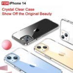 iPhone 14 Silicone Case Clear Transparent Shockproof Protective (Transparent)