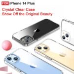 Case for iPhone 14 Plus Silicone Case Clear Transparent Shockproof Scratch Resistant Protective Phone Soft Silicone Slim Cover for iPhone 14 Plus (Transparent)