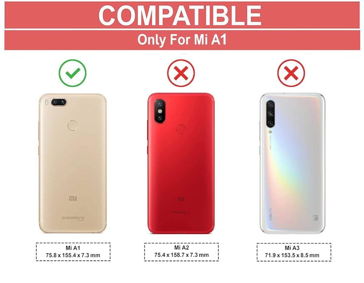 Back Cover Case for Mi A1 | Compatible for Mi A1 Back Cover Case | 360 Degree Protection | Soft and Flexible (TPU | Transparent)