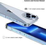 iPhone 13 Pro Case, [Never Yellowing] TPU + Transparent Hard Acrylic Back Case Slim Thin Cover (Transparent)