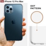 iPhone 12 Pro Max Clear Case | Soft Flexible Slim-Fit | Full Body 360 Protection Shock Proof TPU Back Cover (Transparent)