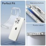 Case for iPhone 15 Pro Silicone Case Clear Transparent Shockproof | Soft Silicone Slim (Transparent)