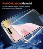 iPhone 16 Plus Premium Transparent Hybrid Soft Slim Dust Proof Back Case Cover with Camera Protection (Transparent)