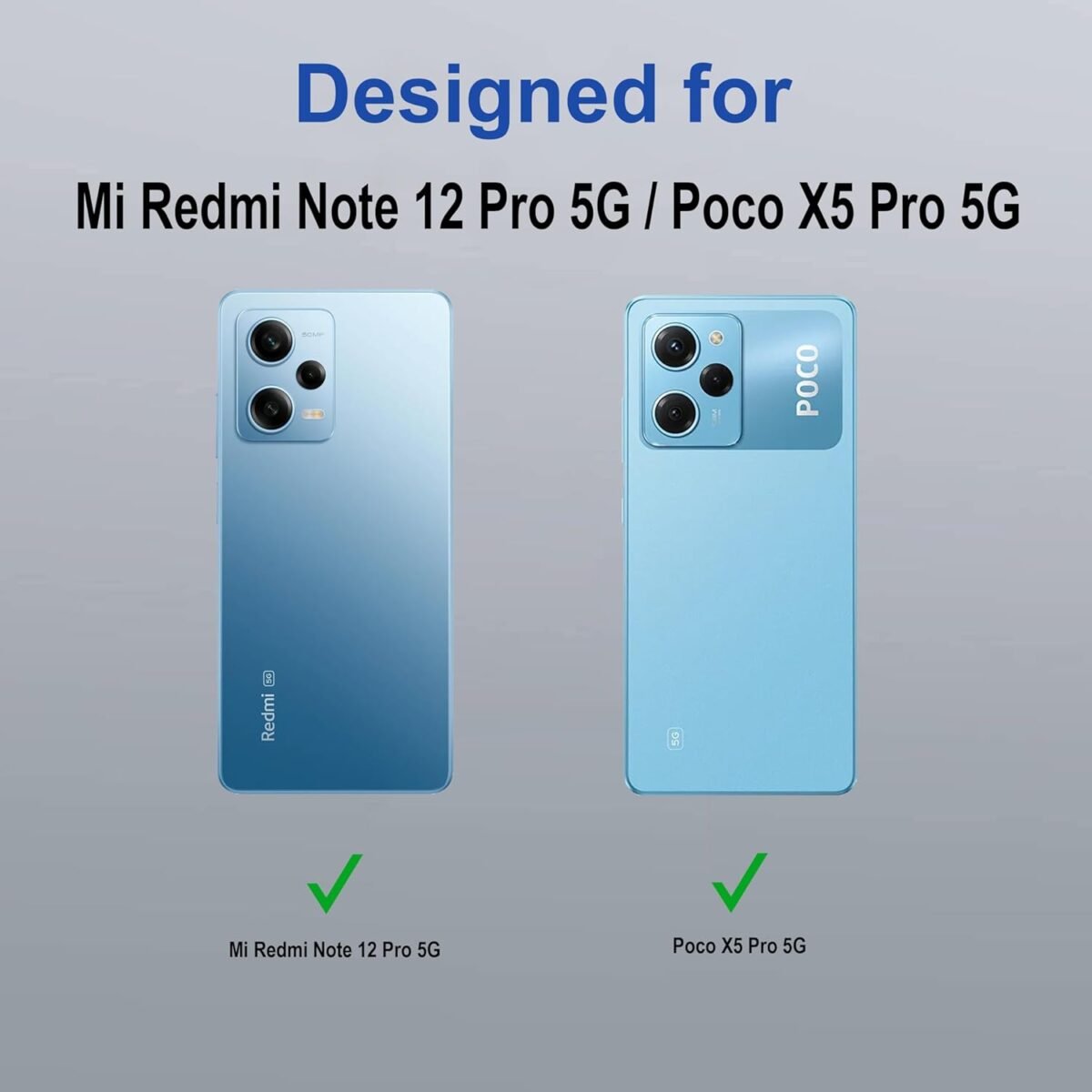 Back Case Cover for Mi Redmi Note 12 Pro 5G (TPU + PC_Transparent)