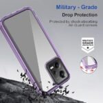 Back Case Cover for Mi Redmi Note 12 5G (TPU + PC_Translucent Purple)