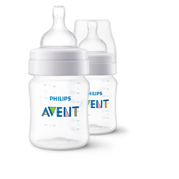 Philips Avent Anti-Colic Baby Feeding Bottles by Fratelli | 4oz/125ml - Pack of 2 | SCY100/20