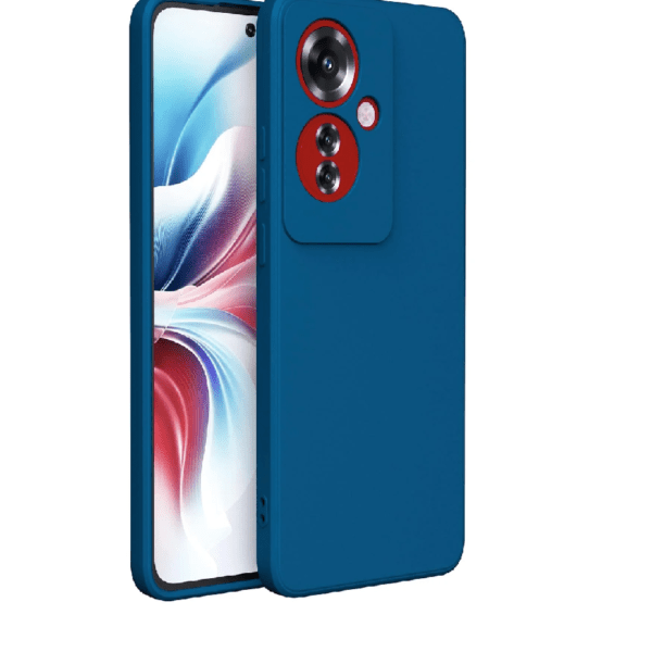 Oppo F25 Pro (5G) | Slim Silicone with Soft Lining Shockproof Full Body Bumper Case (Blue)