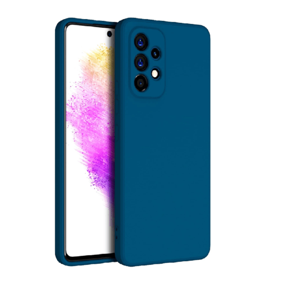 Back Cover for Samsung Galaxy A53 (5G), Slim Silicone with Soft Lining Shockproof Flexible Full Body Bumper Case (Blue)