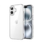 iPhone 16 Plus Premium Transparent Hybrid Soft Slim Dust Proof Back Case Cover with Camera Protection (Transparent)