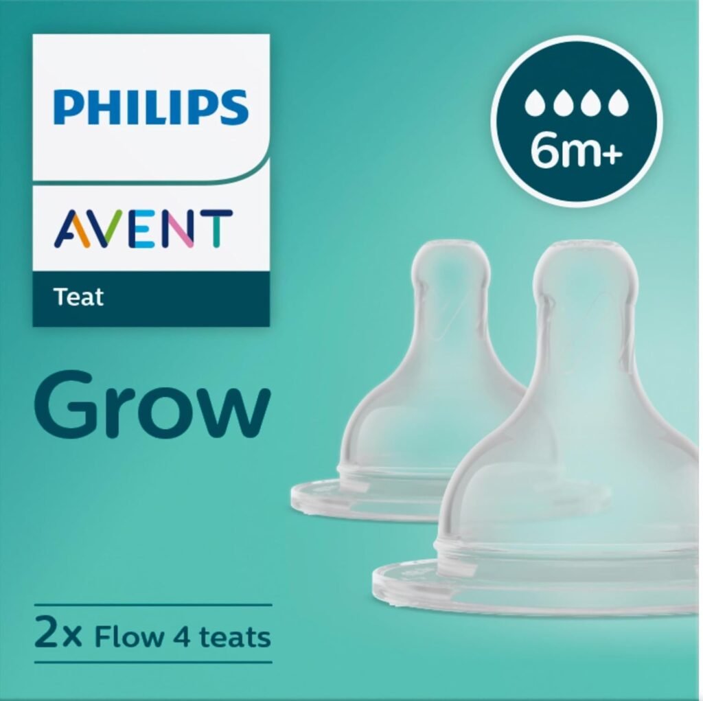 Philips Avent Grow Bottle 6M+ Flow Teat-Pack of 2 (SCY098/01)