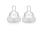 Philips AVENT BPA Free Classic Medium Flow Nipple, 2 counts | SCY763/02 | ‎3 Months+ (Pack of 2)