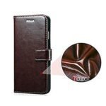 Enterprises Realme C15 Flip Case | Premium Leather Finish | with Card Pockets | Wallet Stand |Complete Protection Flip Cover for Realme C15 - Coffee