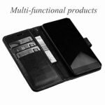 Oppo A12s Vintage Series Leather Wallet Flip Case Kick Stand with Magnetic Closure Flip Cover for Oppo A12s (Matte Black)