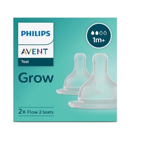 Philips Avent Grow Bottle 1M+ Flow Teat-Pack of 2 (SCY096/01)