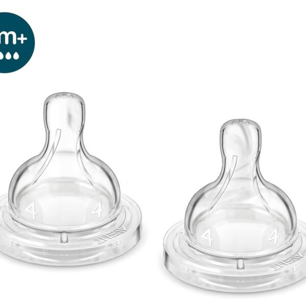 Philips Avent Anti-Colic Baby Bottle 6M+ Nipple by Fratelli,SCY764/02 (Pack of 2 Teats)