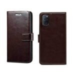 Oppo A52 Flip Case | Premium Leather Finish | with Card Pockets | Wallet Stand |Complete Protection Flip Cover for Oppo A52 - Coffee