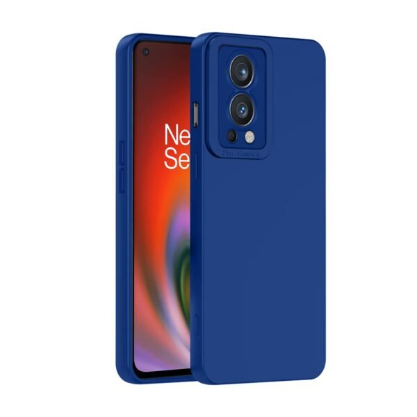 Oneplus Nord 2 5G Back Cover Soft Matte Liquid Silicone TPU | Camera Protection | Shockproof Slim Back Case for Oneplus Nord 2 5G (Blue)