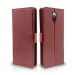 Mi Redmi 8A Dual Flip Case Leather Finish | Inside TPU with Card Pockets | Wallet Stand and Shock Proof | Magnetic Closing | Complete Protection Flip Cover for Mi Redmi 8A Dual (Coffee)