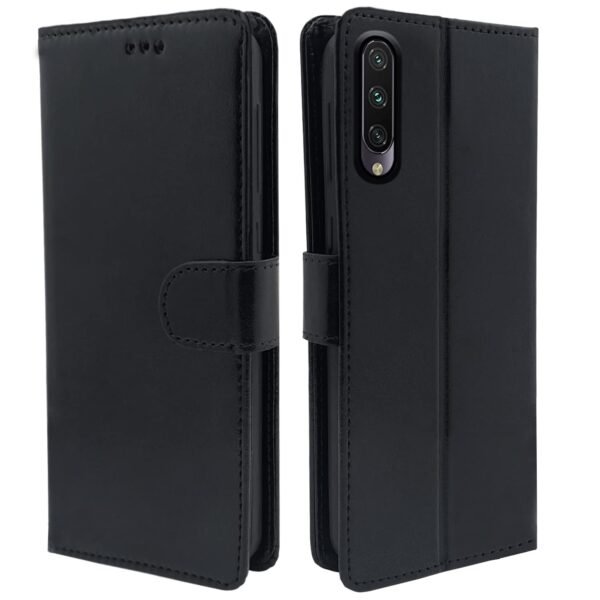 Samsung Galaxy A50 / A50s / A30s Flip Case | Vintage Leather Finish | Inside TPU with Card Pockets | Wallet Stand | Magnetic Closing | Flip Cover for Samsung Galaxy A50 / A50s / A30s (Black)