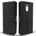 Redmi Note 5 Flip Cover Leather Finish | Wallet Stand and Shock Proof | Inside TPU with Card Pockets | Complete Protection Flip Case (Black)