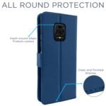 Redmi Note 9 Pro/Note 9 Pro Max/Poco M2 Pro/Redmi Note 10 Lite Flip Cover Leather Finish | Inside TPU with Card Pockets | Wallet Stand | Complete Protection Flip Case (Blue)