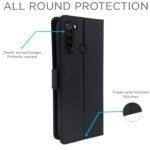 Redmi Note 8 Flip Cover Case | Leather Finish | Wallet Stand | Shock Proof | 360 Degree Complete Protection Flip Cover for Xiaomi Redmi Note 8 (Black)