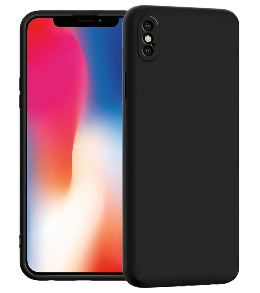 Mobile Cover for iPhone Xs (Silicone_Black)