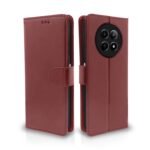 Flip Cover Leather Finish | Inside TPU with Card Pockets | Complete Protection Flip for Realme Narzo 70x 5G / N65 / Realme 13/12/12X 5G/C65 (Brown)