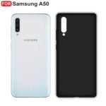 Samsung Galaxy A50 / A50s / A30s Back Cover | Camera Bump Protection & Ultra Slim | Matte Soft Silicon Shock Proof Rubberised Back Case Cover (Black)