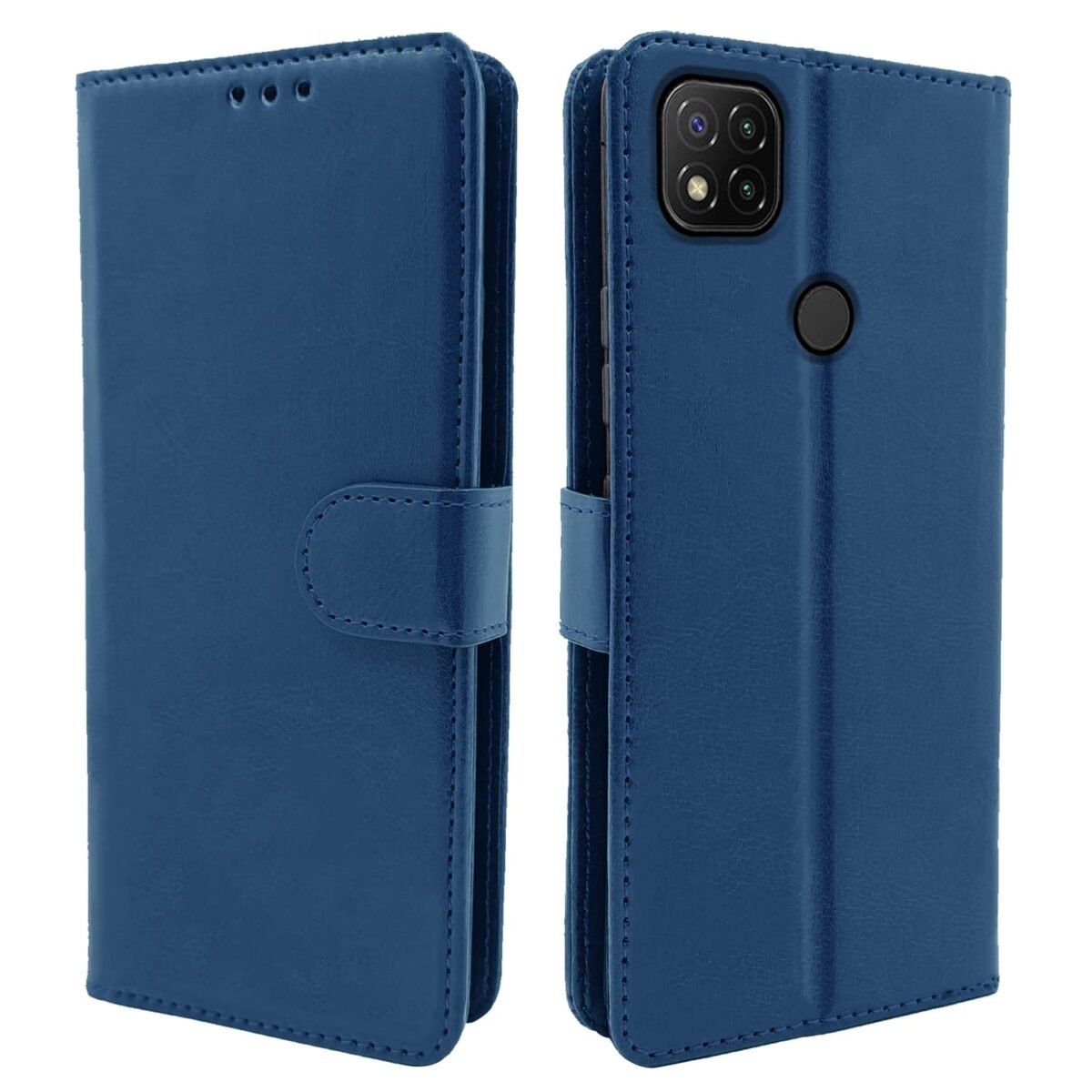 Mi Redmi 10A/10A Sport/Redmi 9/Redmi 9C/9 Activ/Poco C31 Flip Case|Vintage Leather Finish|Inside TPU|Wallet Stand|Magnetic Closing|Flip Cover for Mi Redmi/Poco C31(Black)