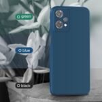 Soft Rubberised Back Cover | Inner Velvet Fabric Lining | Full Device & Camera Protection Back Case for 1+ OnePlus Nord CE 2 Lite 5G (Silicone | Matte Blue)