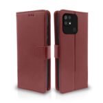 Mi Redmi 10/10 Power Flip Cover | PU Leather Finish | 360 Protection | Wallet & Stand | Strong Magnetic Flip Case for Mi Redmi 10/10 Power (Brown)