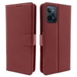 Realme C31 Flip Cover | PU Leather Finish | 360 Protection | Wallet & Stand | Strong Magnetic Flip Case for Realme C31 (Brown)