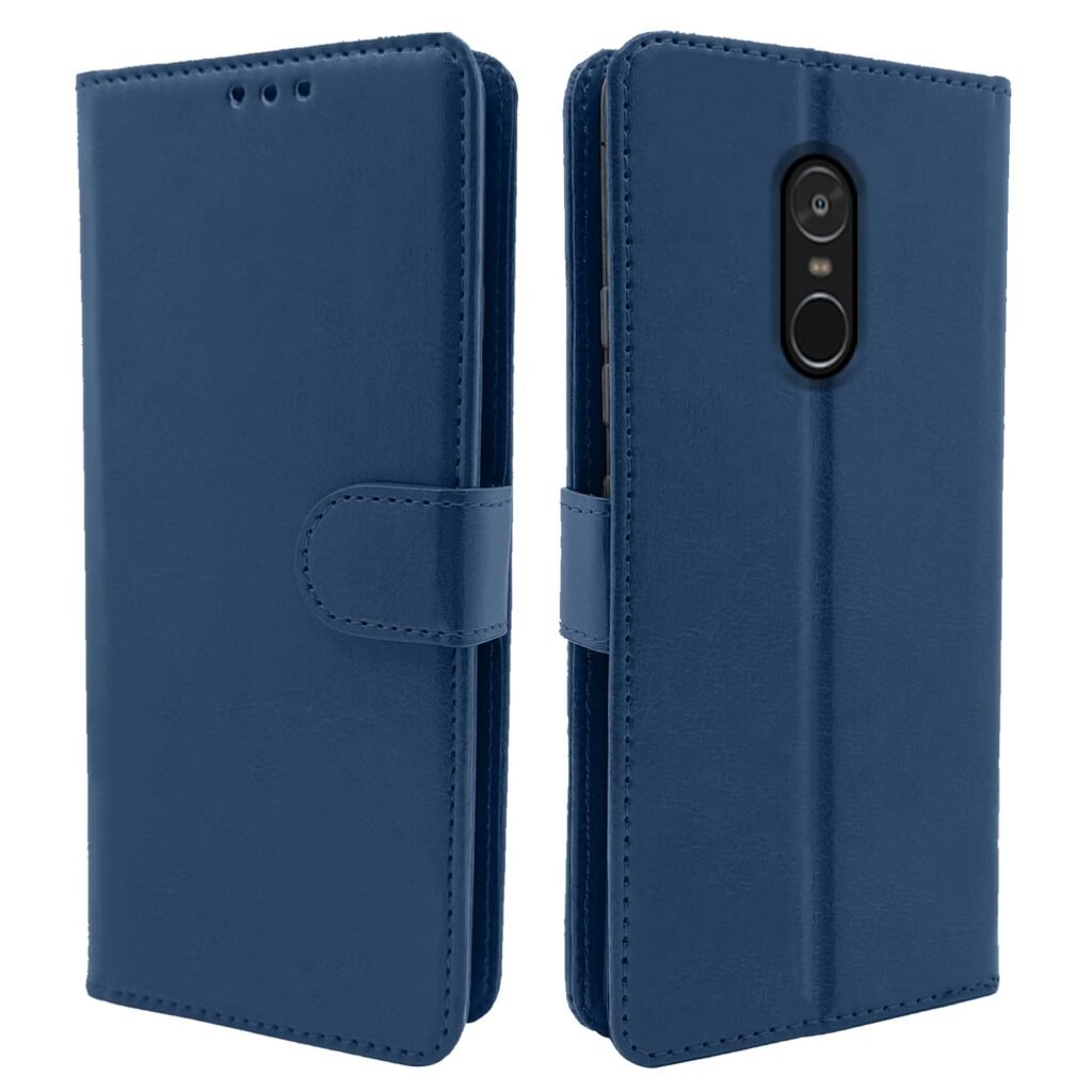 Redmi Note 4 Flip Cover Magnetic Leather Wallet Case Shockproof TPU for Redmi Note 4 (Blue)