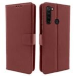 Redmi Note 8 Flip Cover Case | Leather Finish | Wallet Stand | Shock Proof | 360 Degree Complete Protection Flip Cover for Xiaomi Redmi Note 8 (Brown)