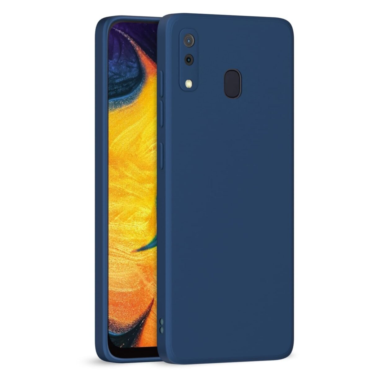 Samsung Galaxy A20 / A30 / M10s Back Cover Soft Matte Liquid Silicone TPU | Camera Protection | Shockproof Slim Back Case for Samsung Galaxy A20 / A30 / M10s (Blue)