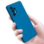 Back Cover for Samsung Galaxy A53 (5G), Slim Silicone with Soft Lining Shockproof Flexible Full Body Bumper Case (Blue)