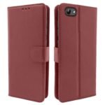 Vivo Y71 Flip Case Leather Finish | Inside TPU with Card Pockets | Wallet Stand and Shock Proof | Magnetic Closing | Complete Protection Flip Cover for Vivo Y71 (Brown)