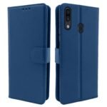 Samsung Galaxy A30 / A20 / M10s Flip Case Leather Finish | Inside TPU with Card Pockets | Wallet Stand and Shock Proof | Magnetic Closing | Complete Protection Flip Cover (Blue)