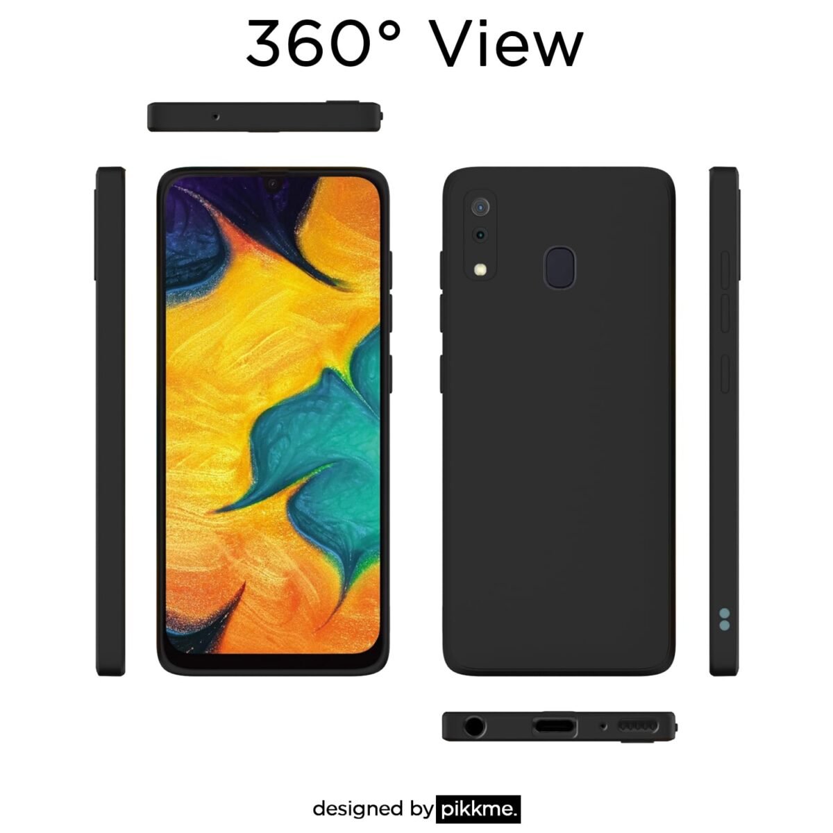 Samsung Galaxy A20 / A30 / M10s Back Cover Soft Matte Liquid Silicone TPU | Camera Protection | Shockproof Slim Back Case for Samsung Galaxy A20 / A30 / M10s (Black)