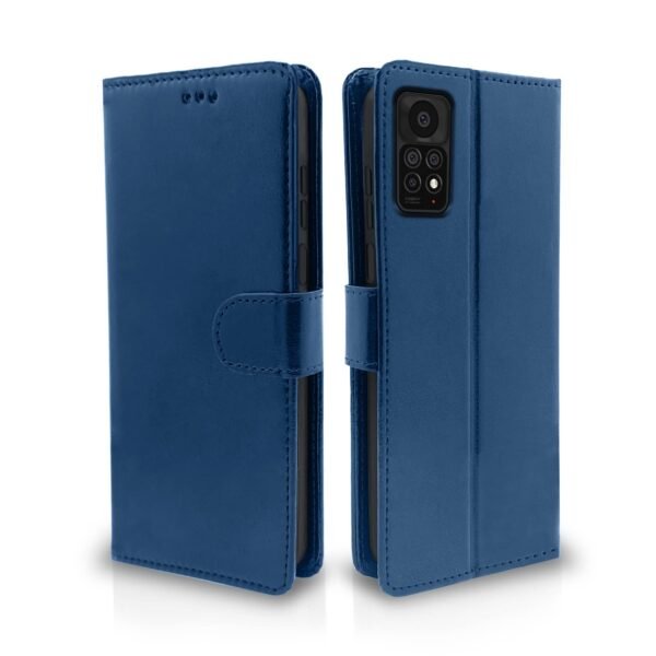 Mi Redmi Note 11 Pro/Pro Plus 5G Flip Cover | PU Leather Finish | 360 Protection | Wallet & Stand | Strong Magnetic Flip Case for Mi Redmi Note 11 Pro/Pro Plus 5G (Blue)