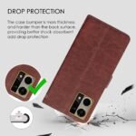 Flip Cover for Oppo F21 Pro 4G | Premium Leather Finish | Inbuilt Pockets & Stand | Flip Case for Oppo F21 Pro 4G (Brown)