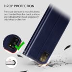 Shock Proof Flip Cover Back Case Cover for Realme C21Y | C21 | C25Y (Flexible | Leather Finish | Card Pockets Wallet & Stand | Blue)