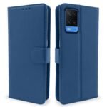 Oppo A54 Flip Cover | PU Leather Finish | 360 Protection | Wallet & Stand | Strong Magnetic Flip Case for Oppo A54 (Blue)