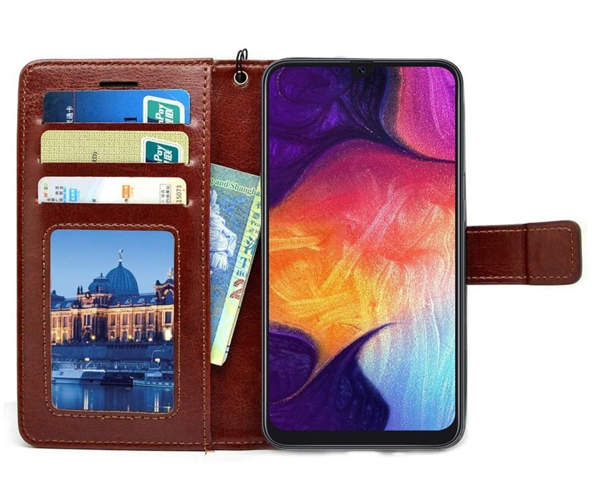 Oppo Reno 2 Flip Case | Premium Leather Finish | with Card Pockets | Wallet Stand |Complete Protection Flip Cover for Oppo Reno 2 - Brown