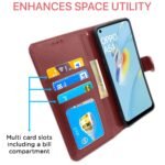 Oppo A54 Flip Cover | PU Leather Finish | 360 Protection | Wallet & Stand | Strong Magnetic Flip Case for Oppo A54 (Brown)