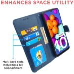 Mi Redmi 10 / Redmi 10 Power Flip Cover | PU Leather Finish | 360 Protection | Wallet & Stand | Strong Magnetic Flip Case for Mi Redmi 10 / Redmi 10 Power (Blue)