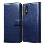 Flip Cover for Oppo Reno 3 Pro | Premium Leather Finish | Inbuilt Pockets & Stand | Flip Case for Oppo Reno 3 Pro (Blue)