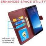 Vivo Y71 Flip Case Leather Finish | Inside TPU with Card Pockets | Wallet Stand and Shock Proof | Magnetic Closing | Complete Protection Flip Cover for Vivo Y71 (Brown)